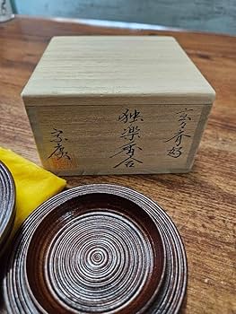 Amazon.co.jp: 香合 玄々斎好 独楽香合 加賀蒔絵師 道場宗廣 作